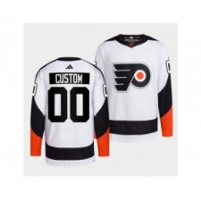 Men's Philadelphia Flyers Custom White 2022 Reverse Retro Stitched Jersey