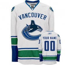 Men's Reebok Vancouver Canucks Customized Authentic White Away NHL Jersey