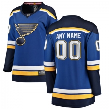 Women's St. Louis Blues Customized Fanatics Branded Royal Blue Home Breakaway NHL Jersey