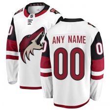Men's Arizona Coyotes Customized Fanatics Branded White Away Breakaway NHL Jersey