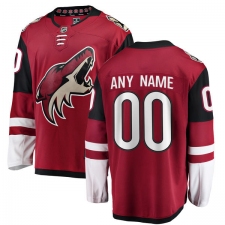 Youth Arizona Coyotes Customized Fanatics Branded Burgundy Red Home Breakaway NHL Jersey