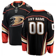 Men's Anaheim Ducks Customized Fanatics Branded Black Home Breakaway NHL Jersey
