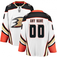 Men's Anaheim Ducks Customized Fanatics Branded White Away Breakaway NHL Jersey