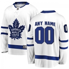 Men's Toronto Maple Leafs Customized Fanatics Branded White Away Breakaway NHL Jersey