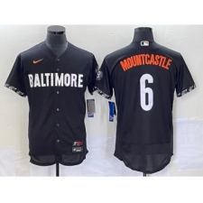 Men's Baltimore Orioles #6 Ryan Mountcastle Black 2023 City Connect Flex Base Stitched Jersey 1 