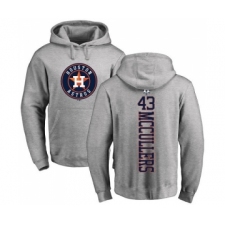 MLB Nike Houston Astros #43 Lance McCullers Ash Backer Pullover Hoodie