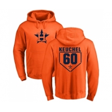 MLB Nike Houston Astros #60 Dallas Keuchel Orange RBI Pullover Hoodie