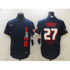 Men's Los Angeles Angels of Anaheim #27 Mike Trout Nike Navy 2021 All-Star Game Replica Player Jersey