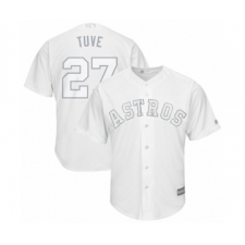 Men's Houston Astros #27 Jose Altuve  Tuve  Authentic White 2019 Players Weekend Baseball Jersey