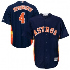 Youth Majestic Houston Astros #4 George Springer Replica Navy Blue Alternate Cool Base MLB Jersey
