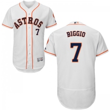 Men's Majestic Houston Astros #7 Craig Biggio White Home Flex Base Authentic Collection MLB Jersey
