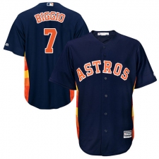 Youth Majestic Houston Astros #7 Craig Biggio Replica Navy Blue Alternate Cool Base MLB Jersey