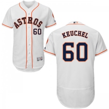 Men's Majestic Houston Astros #60 Dallas Keuchel White Home Flex Base Authentic Collection MLB Jersey