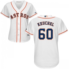 Women's Majestic Houston Astros #60 Dallas Keuchel Authentic White Home Cool Base MLB Jersey