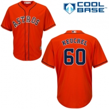 Youth Majestic Houston Astros #60 Dallas Keuchel Replica Orange Alternate Cool Base MLB Jersey