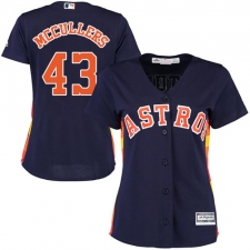 Women's Majestic Houston Astros #43 Lance McCullers Replica Navy Blue Alternate Cool Base MLB Jersey