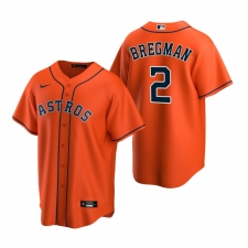 Men's Nike Houston Astros #2 Alex Bregman Orange Alternate Stitched Baseball Jersey