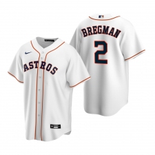 Men's Nike Houston Astros #2 Alex Bregman White Home Stitched Baseball Jersey