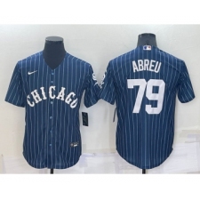 Men's Chicago White Sox #79 Jose Abreu Navy Cool Base Stitched Jersey