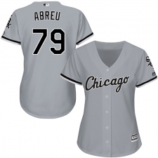 Women's Majestic Chicago White Sox #79 Jose Abreu Authentic Grey Road Cool Base MLB Jersey