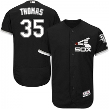 Men's Majestic Chicago White Sox #35 Frank Thomas Authentic Black Alternate Home Cool Base MLB Jersey