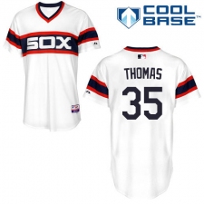 Men's Majestic Chicago White Sox #35 Frank Thomas Replica White 2013 Alternate Home Cool Base MLB Jersey