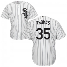 Youth Majestic Chicago White Sox #35 Frank Thomas Replica White Home Cool Base MLB Jersey
