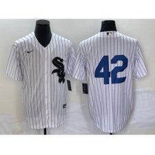 Men's Chicago White Sox #42 Jackie Robinson Black Cool Base Stitched Jersey