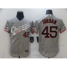 Men's Chicago White Sox #45 Michael Jordan Grey Nike MLB Jersey