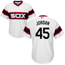 Youth Majestic Chicago White Sox #45 Michael Jordan Authentic White 2013 Alternate Home Cool Base MLB Jersey