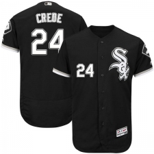 Men's Majestic Chicago White Sox #24 Joe Crede Black Flexbase Authentic Collection MLB Jersey