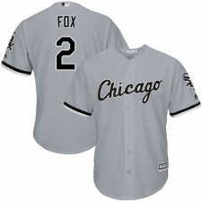 Men's Majestic Chicago White Sox #2 Nellie Fox Grey Road Flex Base Authentic Collection MLB Jersey