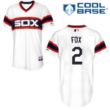 Men's Majestic Chicago White Sox #2 Nellie Fox Replica White 2013 Alternate Home Cool Base MLB Jersey