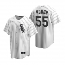 Men's Nike Chicago White Sox #55 Carlos Rodon White Home Stitched Baseball Jersey