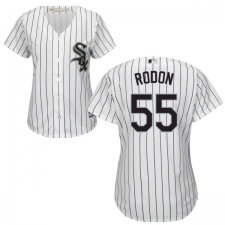 Women's Majestic Chicago White Sox #55 Carlos Rodon Authentic White Home Cool Base MLB Jersey