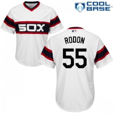 Youth Majestic Chicago White Sox #55 Carlos Rodon Authentic White 2013 Alternate Home Cool Base MLB Jersey
