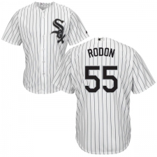 Youth Majestic Chicago White Sox #55 Carlos Rodon Authentic White Home Cool Base MLB Jersey