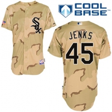 Men's Majestic Chicago White Sox #45 Bobby Jenks Authentic Camouflage Cool Base MLB Jersey