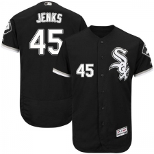 Men's Majestic Chicago White Sox #45 Bobby Jenks Black Flexbase Authentic Collection MLB Jersey