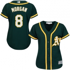 Women's Majestic Oakland Athletics #8 Joe Morgan Replica Green Alternate 1 Cool Base MLB Jersey