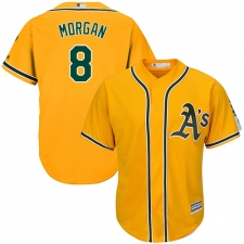 Youth Majestic Oakland Athletics #8 Joe Morgan Authentic Gold Alternate 2 Cool Base MLB Jersey