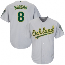 Youth Majestic Oakland Athletics #8 Joe Morgan Authentic Grey Road Cool Base MLB Jersey