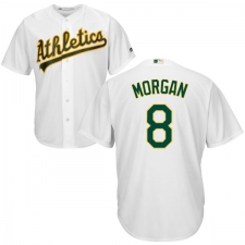 Youth Majestic Oakland Athletics #8 Joe Morgan Authentic White Home Cool Base MLB Jersey