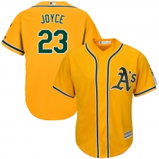 Youth Majestic Oakland Athletics #23 Matt Joyce Authentic Gold Alternate 2 Cool Base MLB Jersey