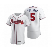 Men's Atlanta Braves #5 Freddie Freeman Nike White 2020 Authentic Jersey
