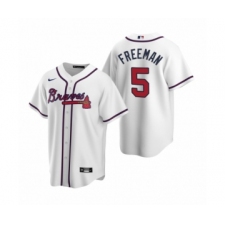 Women Atlanta Braves #5 Freddie Freeman Nike White 2020 Replica Home Jersey