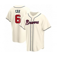 Men's Bobby Cox #6 Atlanta Braves Cream Replica Alternate Jersey