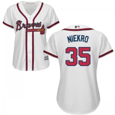Women's Majestic Atlanta Braves #35 Phil Niekro Replica White Home Cool Base MLB Jersey