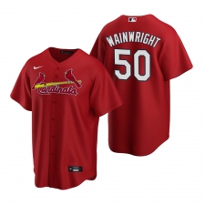 Men's Nike St. Louis Cardinals #50 Adam Wainwright Red Alternate Stitched Baseball Jersey