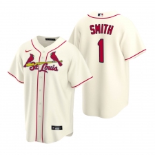 Men's Nike St. Louis Cardinals #1 Ozzie Smith Cream Alternate Stitched Baseball Jersey